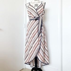 Anthropologie Dresses - Moon River Stripe Midi Faux Wrap Dress Anthropologie Dresses - Moon River Stripe Midi Faux Wrap Dress